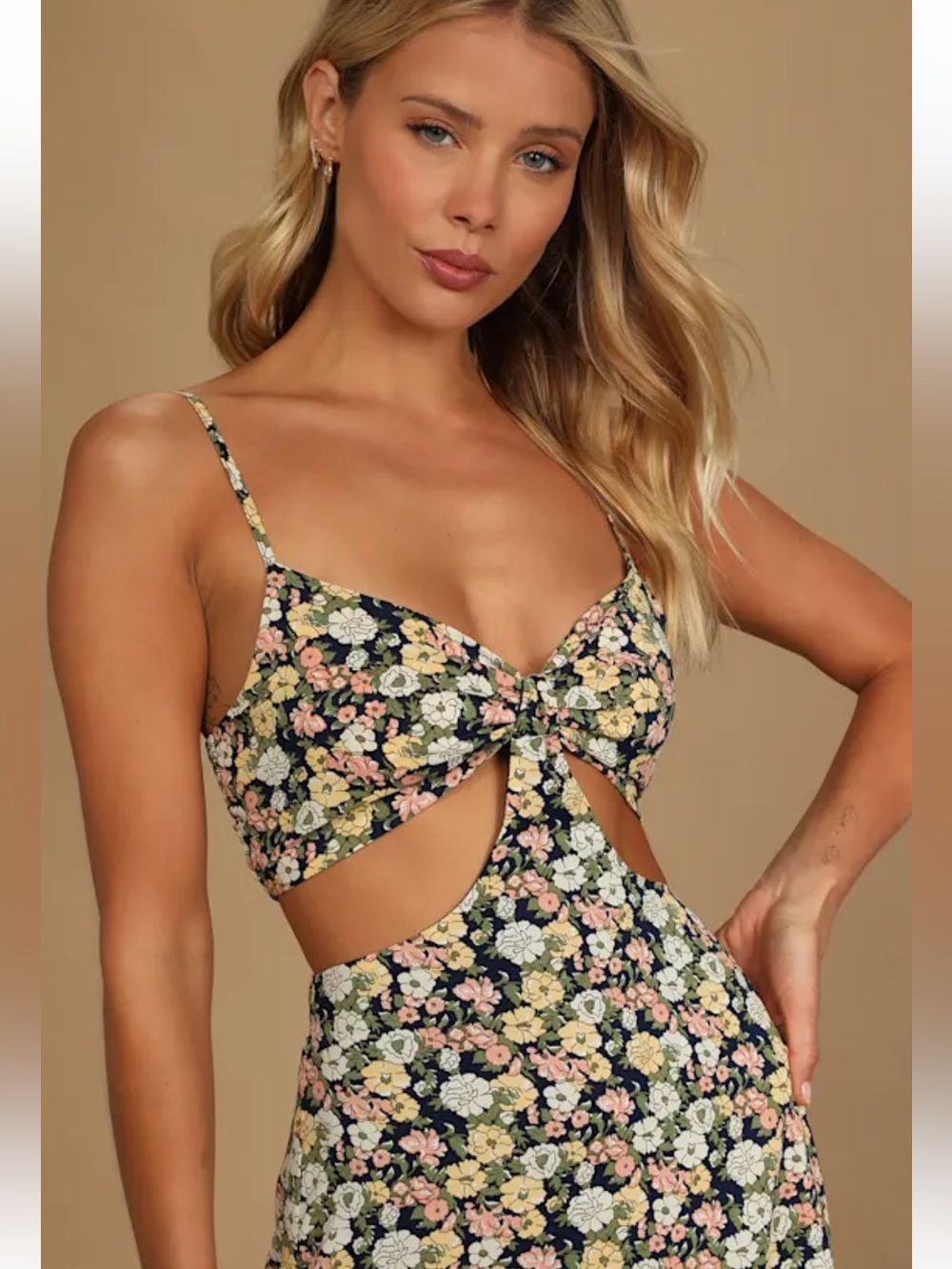 Lulus It’s a Perfect Pick Dress Large Floral Maxi Wedding Resort Western Boho B9 - Picture 7 of 16